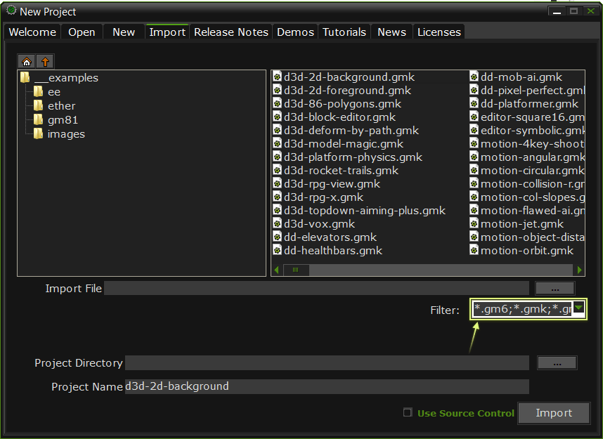 Opening GameMaker 8.1, 8, 7, 6, 5 files with GameMaker: Studio. Image 2 of 2