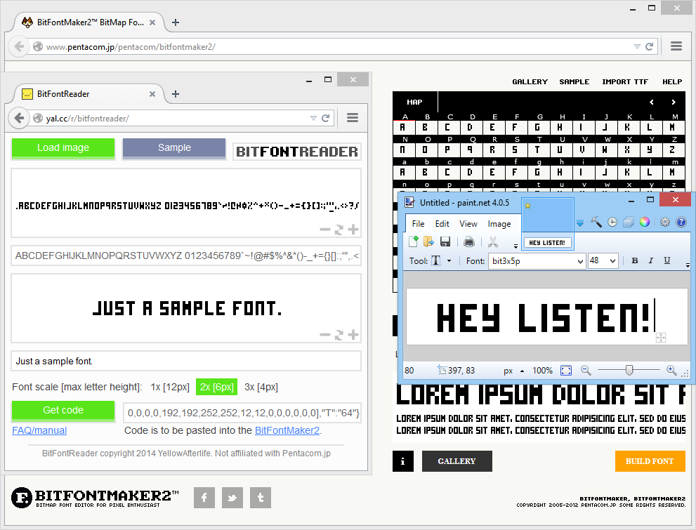 BitFontReader screenshot