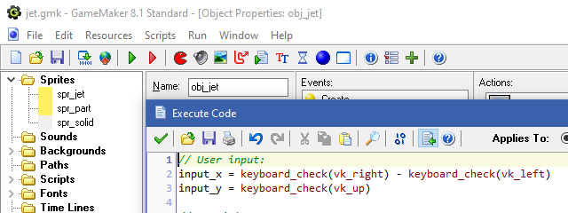 A screenshot of GameMaker 8.1